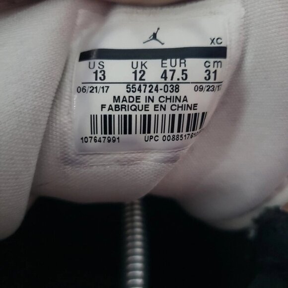 Nike Air Jordan 1 Sneaker Mid Black White 554724-038 US 13 (Pre-owned/No Box) - Picture 9 of 9